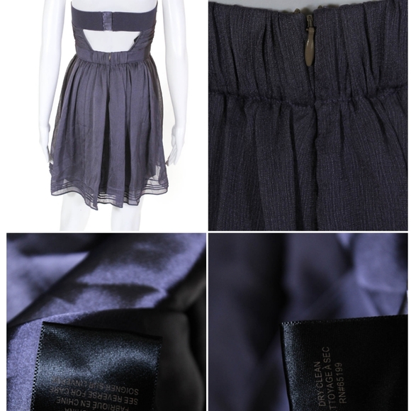 LA ROK WOMENS HOOK BACK OFF SHOULDER MINI SHEATH DRESS PURPLE SIZE EXTRA SMALL - Picture 3 of 4